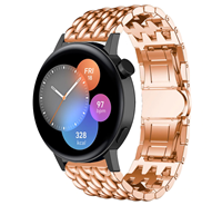 Strap-it Huawei Watch GT 3 42mm stalen draak band (Rosé goud)
