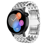 Strap-it Huawei Watch GT 3 42mm stalen draak band (zilver)