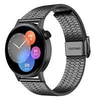 Strap-it Huawei Watch GT 3 42mm luxe stalen bandje (zwart)