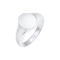 KUZZOI Heren Zegel Basic Minimaal Robuust Mat in 925 Sterling Zilver