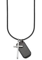 Bruno Banani Kette mit Anhänger »Kreuz/Dog Tag, B4071N/20/00/55«