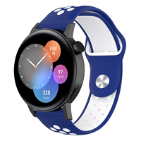 Strap-it Huawei Watch GT 3 42mm sport band (blauw/wit)