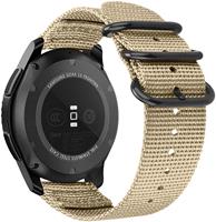 Strap-it Huawei Watch GT 3 42mm nylon gesp band (khaki)