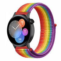 Strap-it Huawei Watch GT 3 42mm nylon band (regenboog)