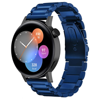 Strap-it Huawei Watch GT 3 42mm stalen band (blauw)