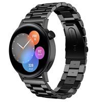 Strap-it Huawei Watch GT 3 42mm stalen band (zwart)