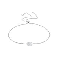 Elli Dames Armband Plaatje Kogel Gestructureerd uit verguld 925 Sterling Zilver