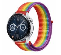 Strap-it Huawei Watch GT 3 46mm nylon band (regenboog)