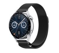 Strap-it Huawei Watch GT 3 46mm Milanese band (zwart)