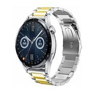 Strap-it Huawei Watch GT 3 46mm stalen band (zilver/goud)