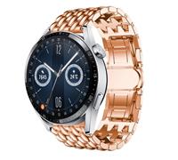 Strap-it Huawei Watch GT 3 46mm stalen draak band (rosé goud)