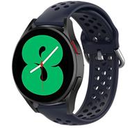 Strap-itÂ Strap-it Samsung Galaxy Watch 4 - 44mm siliconen bandje met gaatjes (donkerblauw)