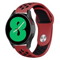 Strap-itÂ Strap-it Samsung Galaxy Watch 4 - 44mm sport band (rood/zwart)