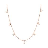 Tamaris Kette mit Anhänger »Mond/Sterne, TJ-0098-N-42, TJ-0099-N-42, TJ-0100-N-42«, mit Glasstein