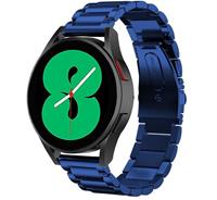 Strap-itÂ Strap-it Samsung Galaxy Watch 4 - 44mm stalen band (blauw)
