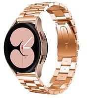 Strap-itÂ Strap-it Samsung Galaxy Watch 4 - 44mm stalen band (rosÃ© goud)