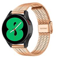 Strap-itÂ Strap-it Samsung Galaxy Watch 4 - 44mm roestvrij stalen band (rosÃ© goud)