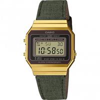 Casio A700WEGL-3AEF Vintage Iconic Damenuhr GrÃ¼n/Goldfarben