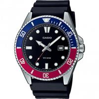 Casio MDV-107-1A3VEF Collection Herren-Taucheruhr Blau/Rot