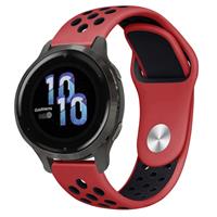 Strap-itÂ Strap-it Garmin Venu 2s sport bandje - 40mm - rood/zwart