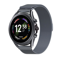 Strap-itÂ Strap-it Fossil Gen 6 - 42mm Milanese band - grijs