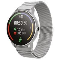 Forever Fitness-Tracker Forever Forevive 2 Fitness Tracker Wasserdicht IP67 Armband Uhr Bluetooth Smart Watch Schrittzähler Pulsmesser für Anrdoid iPhone, Silber