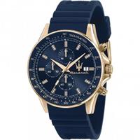 Maserati R8871640004 Herrenuhr Chronograph Sfida Gold/Blau