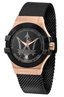 Maserati R8853108010 Herrenuhr Potenza Schwarz/Roségoldfarben