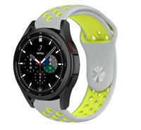 Strap-itÂ Strap-it Samsung Galaxy Watch 4 Classic 46mm sport band (grijs/geel)