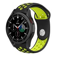 Strap-itÂ Strap-it Samsung Galaxy Watch 4 Classic 46mm sport band (zwart/geel)