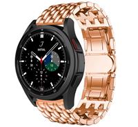 Strap-itÂ Strap-it Samsung Galaxy Watch 4 Classic 46mm stalen draak bandje (rosÃ© goud)