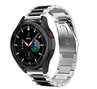Strap-itÂ Strap-it Samsung Galaxy Watch 4 Classic 46mm stalen band (zilver/zwart)