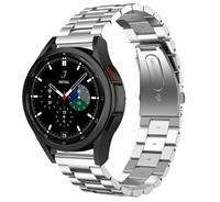 Strap-itÂ Strap-it Samsung Galaxy Watch 4 Classic 46mm stalen band (zilver)