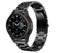 Strap-itÂ Strap-it Samsung Galaxy Watch 4 Classic 46mm stalen band (zwart)