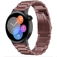 Strap-itÂ Strap-it Huawei Watch GT 3 42mm stalen band (brons-goud)