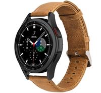 Strap-itÂ Strap-it Samsung Galaxy Watch 4 Classic 46mm leren bandje (bruin)