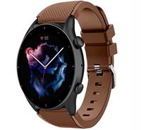 Strap-itÂ Strap-it Amazfit GTR 3 (Pro) siliconen bandje (koffiebruin)
