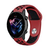 Strap-itÂ Strap-it Amazfit GTR 3 (Pro) sport band (rood/zwart)