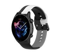 Strap-it Amazfit GTR 3 (Pro) triple sport band (zwart-wit-grijs)