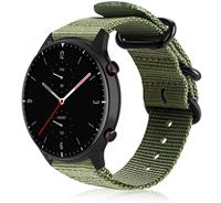 Strap-itÂ Strap-it Amazfit GTR 2 nylon gesp band (groen)