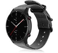 Strap-itÂ Strap-it Amazfit GTR 2 nylon gesp band (zwart)