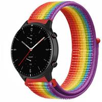 Strap-itÂ Strap-it Amazfit GTR 2 nylon band (regenboog)