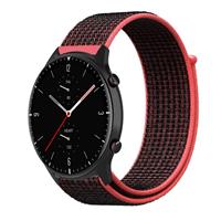 Strap-itÂ Strap-it Amazfit GTR 2 nylon band (zwart/rood)