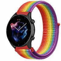Strap-itÂ Strap-it Amazfit GTR 3 (Pro) nylon band (regenboog)