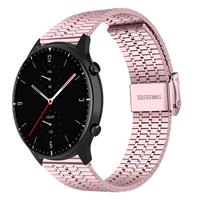 Strap-itÂ Strap-it Amazfit GTR 2 roestvrij stalen band (rosÃ© pink)