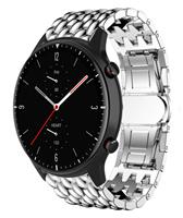 Strap-itÂ Strap-it Amazfit GTR 2 stalen draak band (zilver)