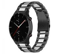 Strap-itÂ Strap-it Amazfit GTR 2 stalen band (zwart/zilver)