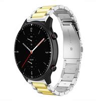 Strap-itÂ Strap-it Amazfit GTR 2 stalen band (zilver/goud)