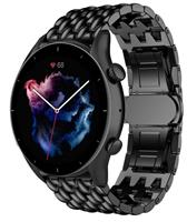 Strap-itÂ Strap-it Amazfit GTR 3 (Pro) stalen draak band (zwart)