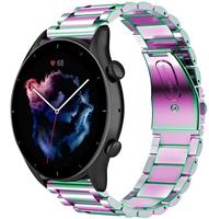 Strap-itÂ Strap-it Amazfit GTR 3 (Pro) stalen band (regenboog)